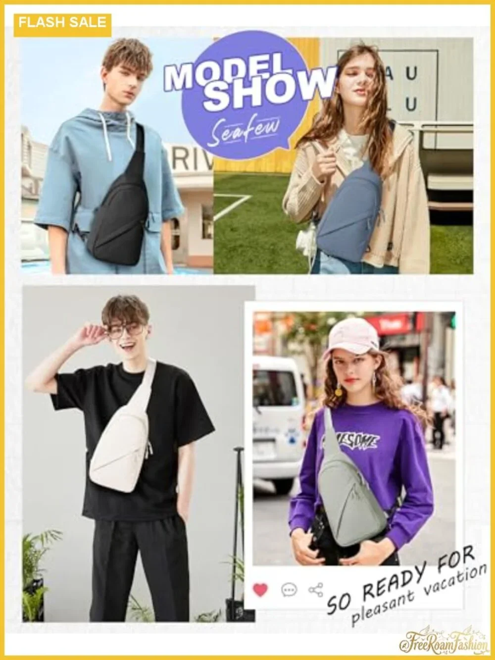 Small Anti-Theft Sling Crossbody Bag Nylon Waterproof Travel Hiking